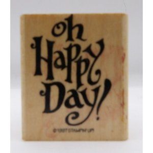 Stamps "Oh Happy Day!!" Stampin' Up! ©1997 2" x 1 3/4"